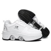 KOFUBOKE Roller Skate Shoes - Sneakers - Roller Shoes 2-in-1 Suitable for Outdoor Sports Skating Invisible Roller Skates The Best Choice for Building Confidence Style