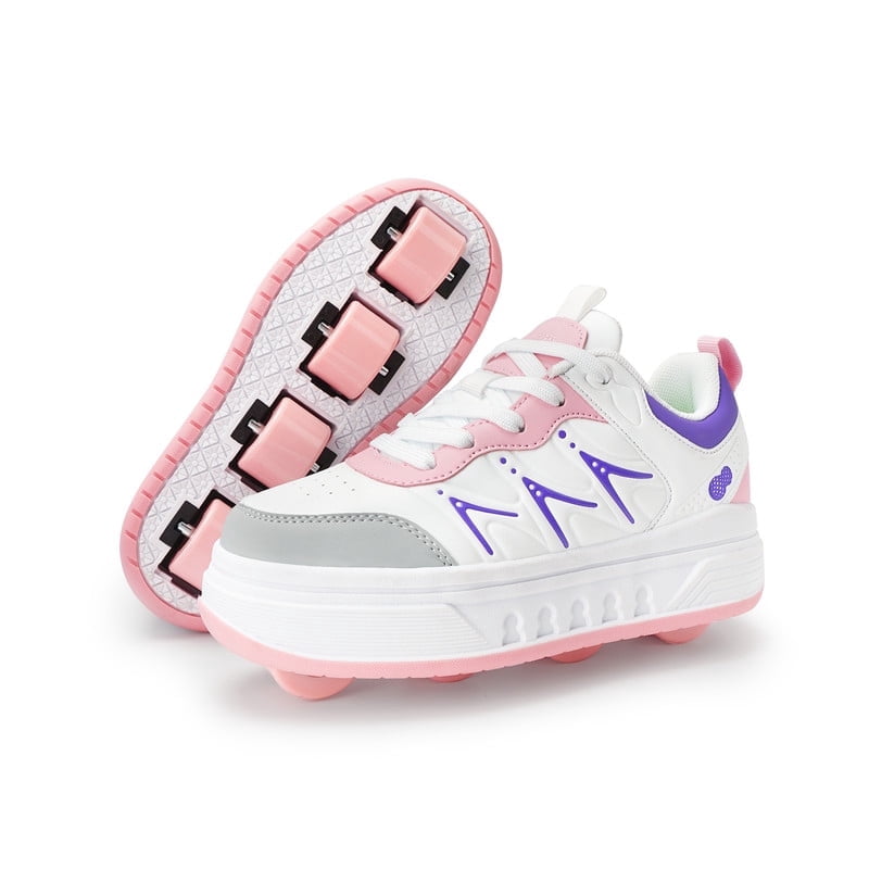 KOFUBOKE Roller Skate Shoes & Unisex Sneakers with 4 Wheels for Outdoor Sports Activities