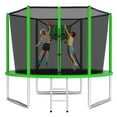 thumbnail image 1 of KOFUN Trampoline 10FT with Basketball Hoop for Kids and Adults, Capacity 1000LBS, Outdoor Backyard Trampoline with Enclosure Net, Ladder, Green, 1 of 8