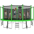 thumbnail image 1 of KOFUN 1500LBS 16FT Trampoline for Kids and Adults Outdoor Backyard Trampoline with Safety Enclosure Net, Basketball Hoop, 4 Anchor Kits, Ladder, A Ball, Green, 1 of 7