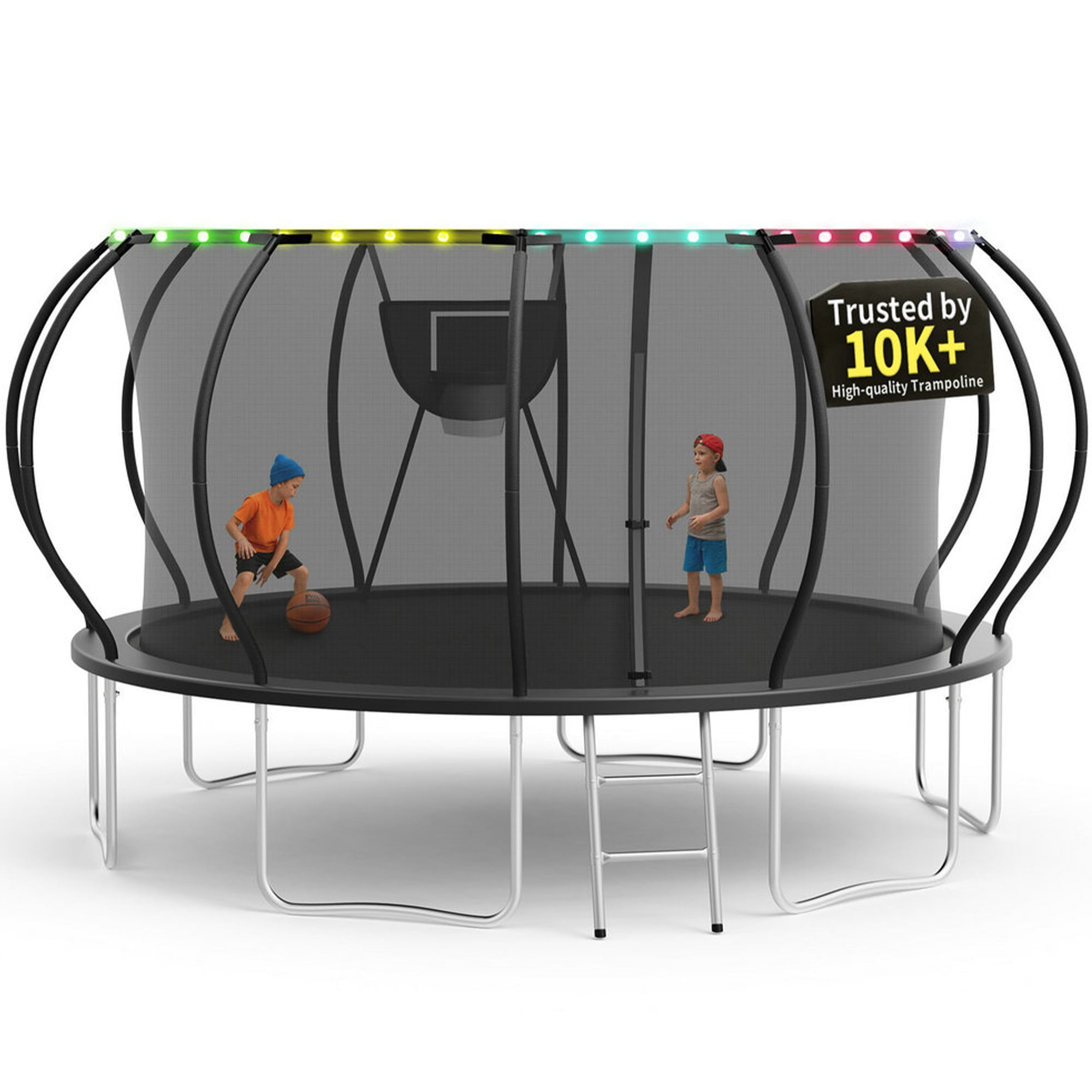 Machrus Moxie 8 x 12 FT Rectangular Outdoor Trampoline Set with