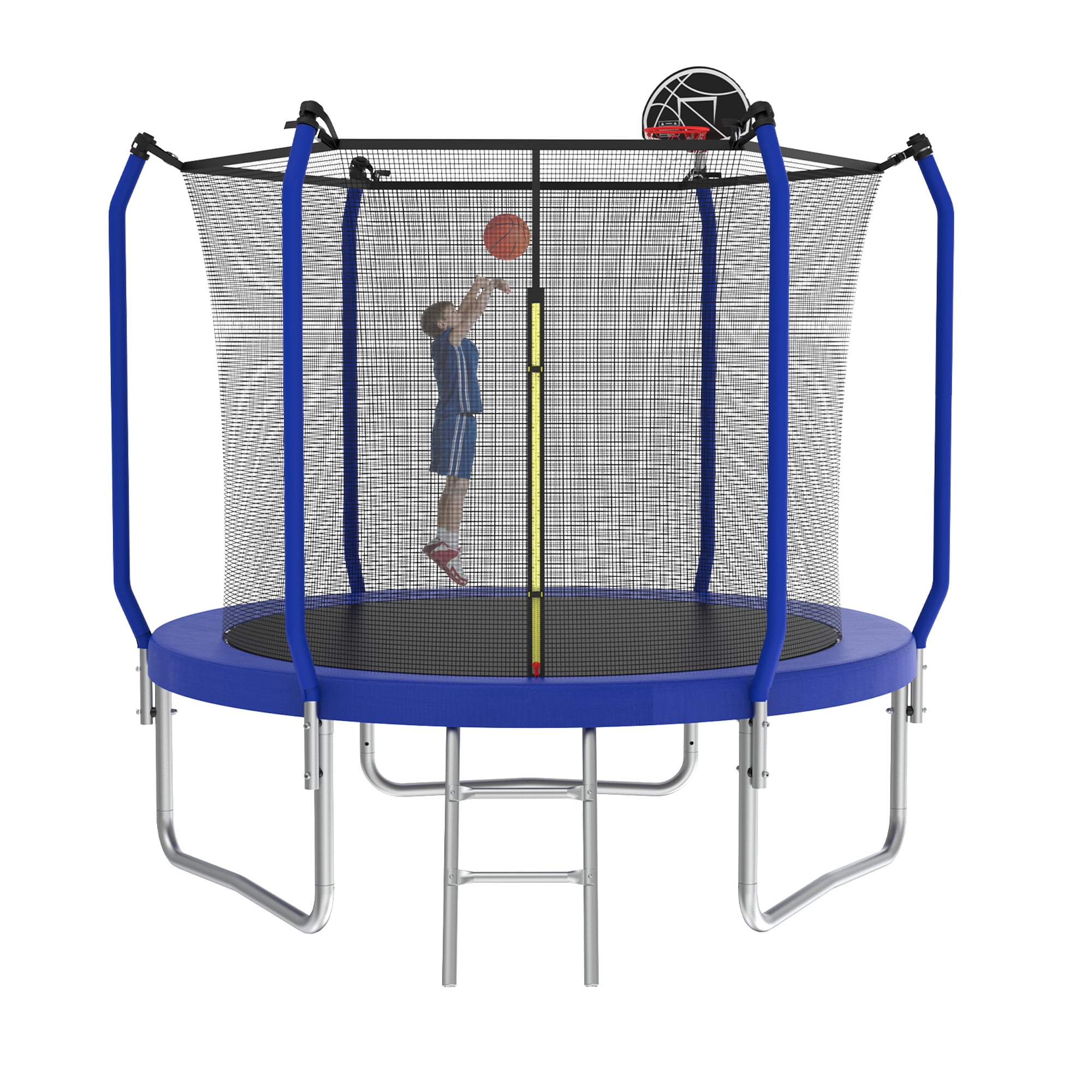 KOFUN 8FT 10FT 12FT 14FT Trampoline with Basketball Hoop, 1320 LBS