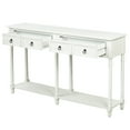 thumbnail image 1 of KOFUN Buffet Sideboard, Solid Wood Console Table with 2 Spacious Drawers, Bottom Shelf, Sideboard Cabinet Console Table with Storage, Entryway Table for Living Room, 1 of 7