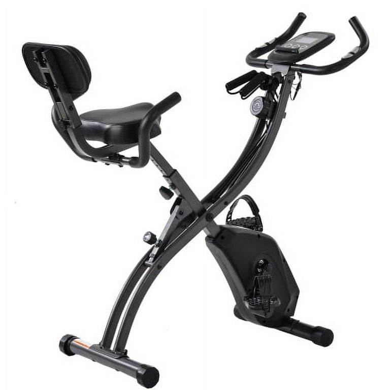 KOFUN Indoor Cycling Bike Folding Exercise Bicycle Cycling with 8 Levels Resistance Adjustments Folding Exercise Bike with LCD Monitor for Home Gym Cardio Workout Walmart