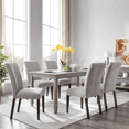 thumbnail image 1 of KOFUN Modern Farmhouse Dining Table, Wooden Kitchen Table Rectangular for Home, Dining Room, Dinette, Breakfast Nook, Antique Gray, 1 of 7