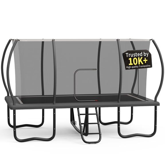 KOFUN Rectangle Trampoline, 8X14FT Rectangle Trampoline with Enclosure Net, 1760LBS Heavy Duty Rectangular Trampolines for Kids Adults, Big Outdoor Rectangle Trampoline, Backyard Tumbling Gymnastics