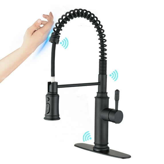 KOFUN Touch Kitchen Faucet, Kitchen Sink with Pull Down Sprayer, Brushed Nickel Stainless Steel Kitchen Faucets for Kitchen Sink, Touch Inductive Sensitive Faucet Mixer