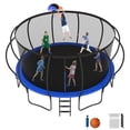 Housse d'ombrage de trampoline – Abat-jour imperméable et résistant aux intempéries | Housse de trampoline ronde coupe-vent | Pour extérieur, jardin, parc, aire de jeux, été et hiver Housse d'ombrage de trampoline – Abat-jour imperméable et résistant aux intempéries | Housse de trampoline ronde coupe-vent | Pour extérieur, jardin, parc, aire de jeux, été et hiver