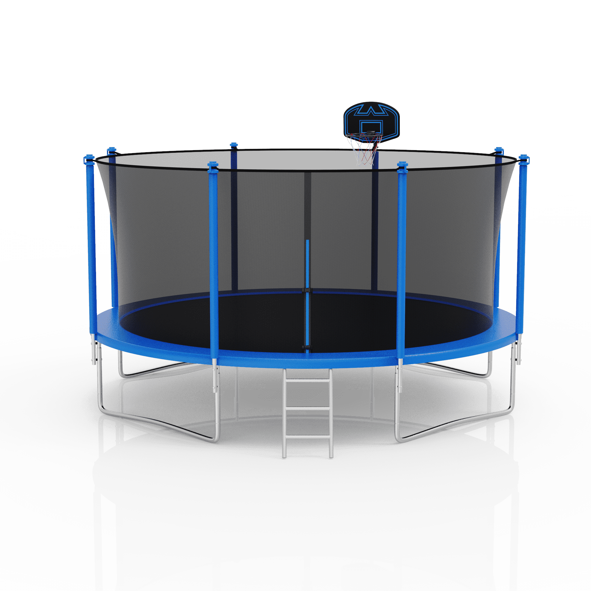 KOFUN Trampoline with Basketball Hoop, 1500lbs 12FT 14FT 15FT 16FT