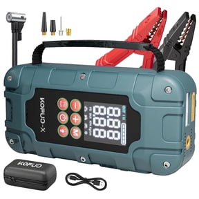 KOPUO-X 7000A Jump Starter with Air Compressor, 150 PSI Digital Tire Inflator, 12V Battery Booster Power Bank for All Gas and 6.5L Diesel
