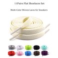 KOGITI 11pairs Single-layer flat polyester shoelace,universal ...