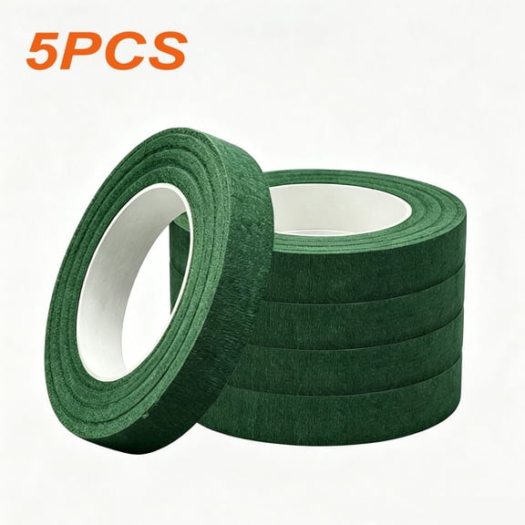 KOGITI Dark Green Floral Stem Wrap Tape,12mm Wide ×30m Length, Self‑Adhesive Florist Tape for Bouquets, Corsages, Wedding Flower Arrangement, DIY Floral Crafts