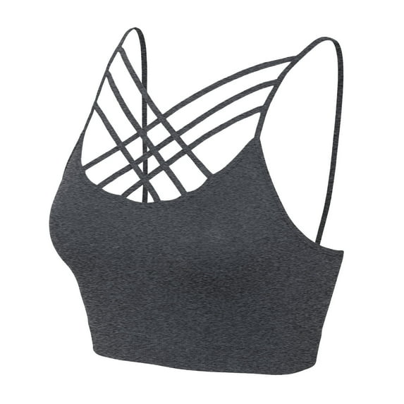KOGMO Women's Lightweight Seamless Triple Criss-Cross Front Bralette (No Pad)