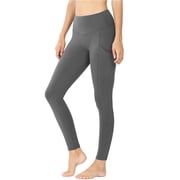 KOGMO Womens Active Workout Full Length Cotton Leggings with Pockets S-XL