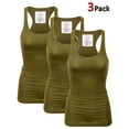 thumbnail image 1 of KOGMO Womens Basic Cotton Ribbed Knit Racerback Tank Top 3-Pack (S-XL), 1 of 8