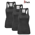 thumbnail image 1 of KOGMO Womens Basic Cotton Ribbed Knit Racerback Tank Top 3-Pack (S-XL), 1 of 8