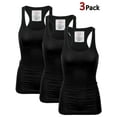 thumbnail image 1 of KOGMO Womens Basic Cotton Ribbed Knit Racerback Tank Top 3-Pack (S-XL), 1 of 8