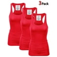 thumbnail image 1 of KOGMO Womens Basic Cotton Ribbed Knit Racerback Tank Top 3-Pack (S-XL), 1 of 8