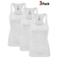 thumbnail image 1 of KOGMO Womens Basic Cotton Ribbed Knit Racerback Tank Top 3-Pack (S-XL), 1 of 8