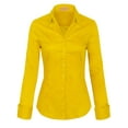 thumbnail image 1 of KOGMO Womens Basic Long Sleeve Button Down Shirts Office Work Blouse (S-3X), 1 of 7