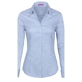 thumbnail image 1 of KOGMO Womens Basic Long Sleeve Button Down Shirts Office Work Blouse (S-3X), 1 of 7