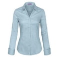 thumbnail image 1 of KOGMO Womens Basic Long Sleeve Button Down Shirts Office Work Blouse (S-3X), 1 of 7