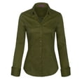 thumbnail image 1 of KOGMO Womens Basic Long Sleeve Button Down Shirts Office Work Blouse (S-3X), 1 of 7