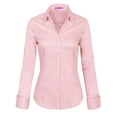 thumbnail image 1 of KOGMO Womens Basic Long Sleeve Button Down Shirts Office Work Blouse (S-3X), 1 of 7