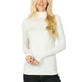 thumbnail image 1 of KOGMO Womens Basic Long Sleeve Soft Stretch Microfiber Mock Neck Top, 1 of 4