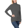 thumbnail image 1 of KOGMO Womens Basic Long Sleeve Soft Stretch Rayon Turtle Mock Neck Top, 1 of 3