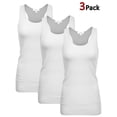 thumbnail image 1 of KOGMO Womens Basic Stretchy Cotton Spandex Racerback Tank Top 3-Pack (S-XL), 1 of 5