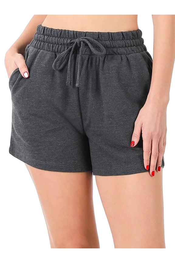Womens Casual Comfy French Terry Cotton Shorts (S-3X)