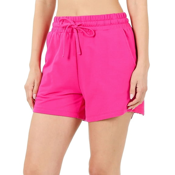 KOGMO Womens Casual Comfy French Terry Cotton Shorts (S-3X)