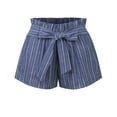 thumbnail image 1 of KOGMO Womens Casual Striped Summer Beach Shorts With Self Tie Bow, 1 of 7