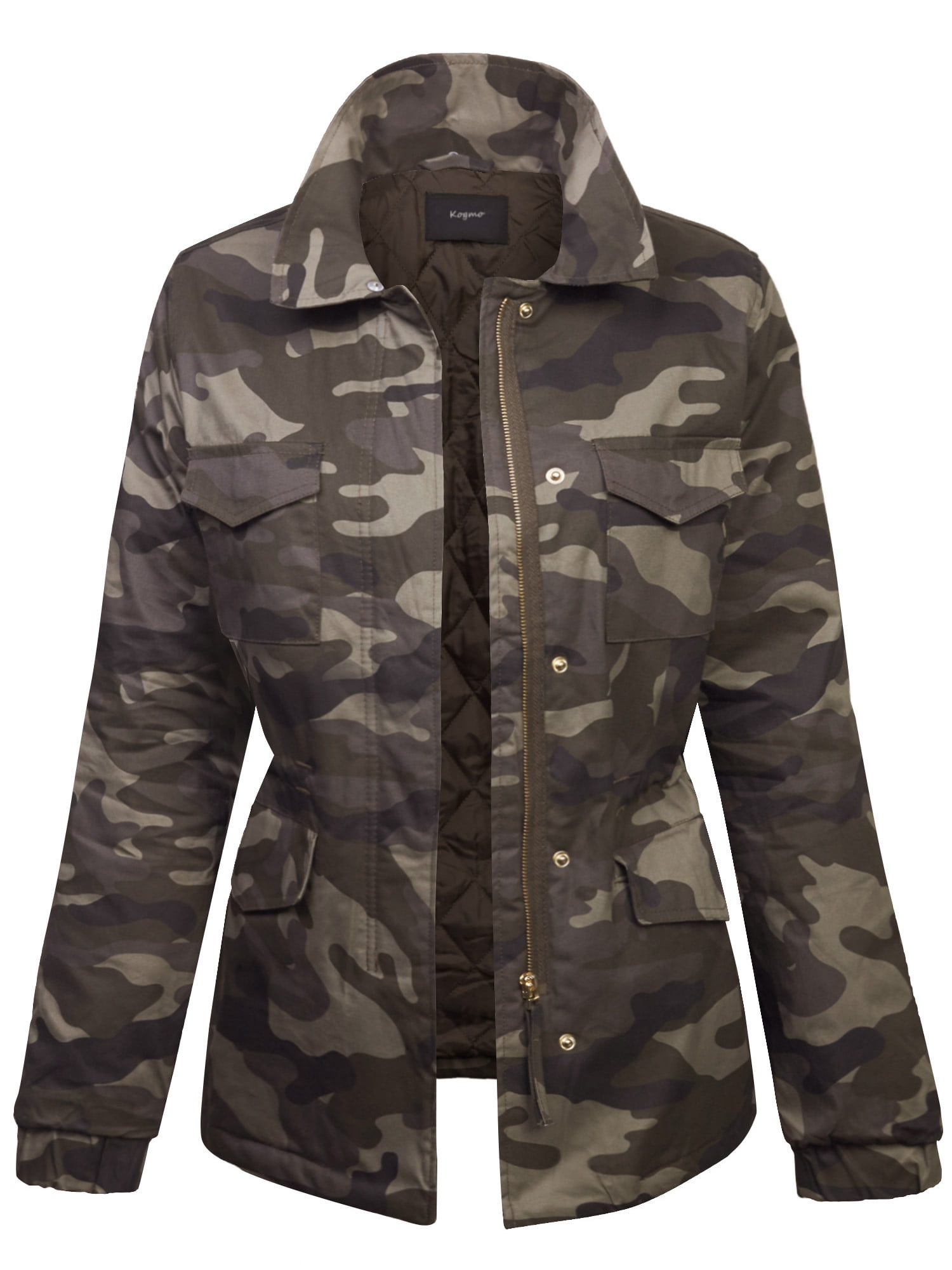 憧れの Camo Jacket Size Plus Clothing