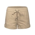 thumbnail image 1 of KOGMO Womens Lightweight Linen Shorts with Drawstring (10 Colors), 1 of 5