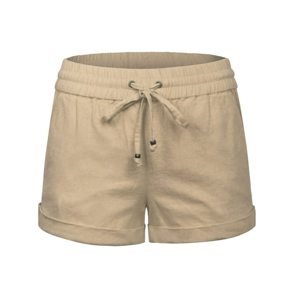 KOGMO Womens Lightweight Linen Shorts with Drawstring (10 Colors)
