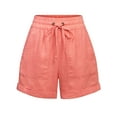thumbnail image 1 of KOGMO Womens Lightweight Linen Shorts with Drawstring and Pockets, 1 of 7
