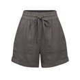 thumbnail image 1 of KOGMO Womens Lightweight Linen Shorts with Drawstring and Pockets, 1 of 7