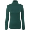 thumbnail image 1 of KOGMO Womens Long Sleeve Solid Basic Fitted Turtleneck Shirt, 1 of 5