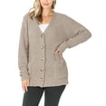 thumbnail image 1 of KOGMO Womens Popcorn Sweater Cardigans with Buttons and Pockets, 1 of 4