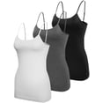 thumbnail image 1 of KOGMO Womens Seamless Stretchy Adjustable Strap Cami Tank Top 3-Pack, 1 of 7