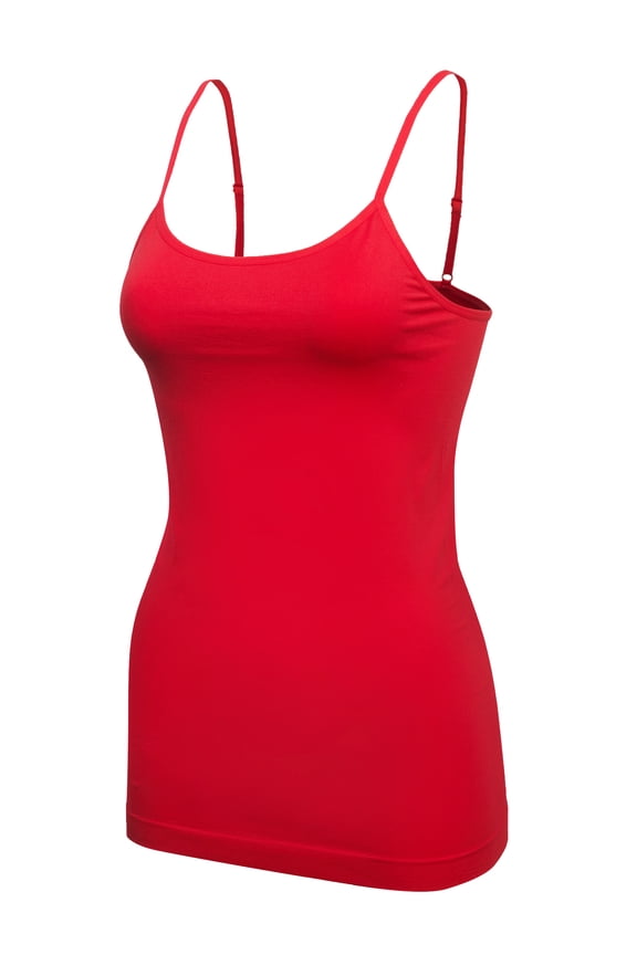 Womens Seamless Stretchy Adjustable Strap Cami Tank Top