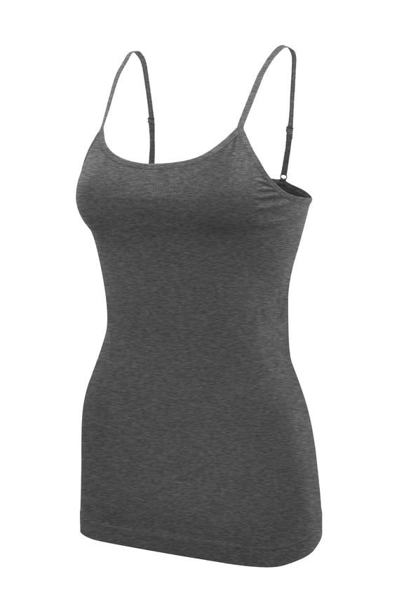 Womens Seamless Stretchy Adjustable Strap Cami Tank Top
