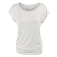 thumbnail image 1 of KOGMO Womens Short Sleeve Solid Basic Tunic Top Tee with Side Shirring, 1 of 7
