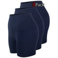 thumbnail image 1 of KOGMO Womens Tummy Control Fitness Workout Running Bike Yoga Shorts Leggings (3 Pack), 1 of 7