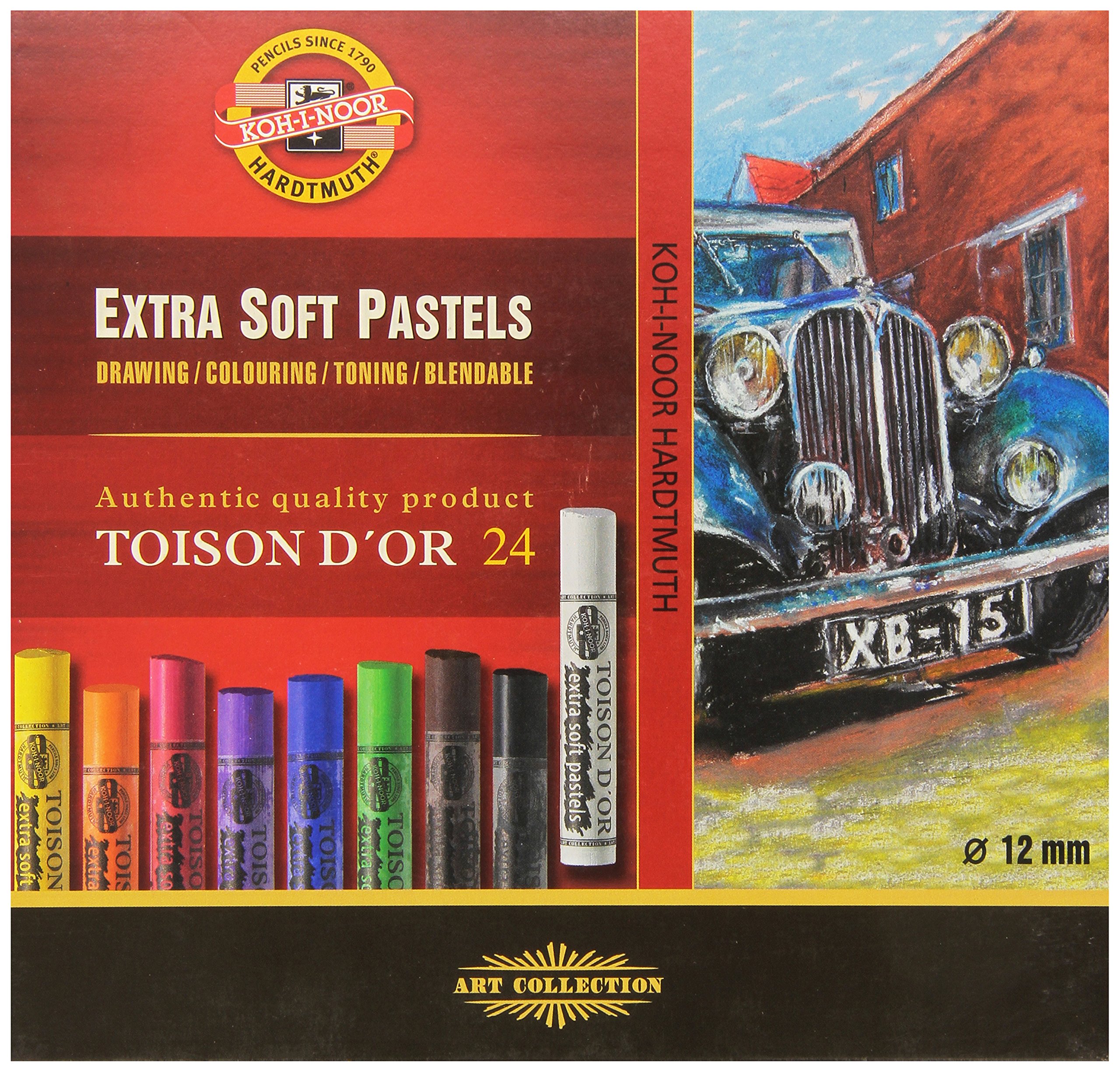 Koh-I-Noor Zachte Pastelstiftenset 48 Kleuren - Professionele Gioconda Pastels
