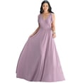 thumbnail image 1 of KOH KOH Long Bridesmaid Wedding Guest Sleeveless V-Neck Full Floor Length Flowy Sexy Wrap Formal Evening Cocktail Party Tall Maxi Dress Gown For Women Dusty Pastel Pink Large US 12-14 NT333, 1 of 6