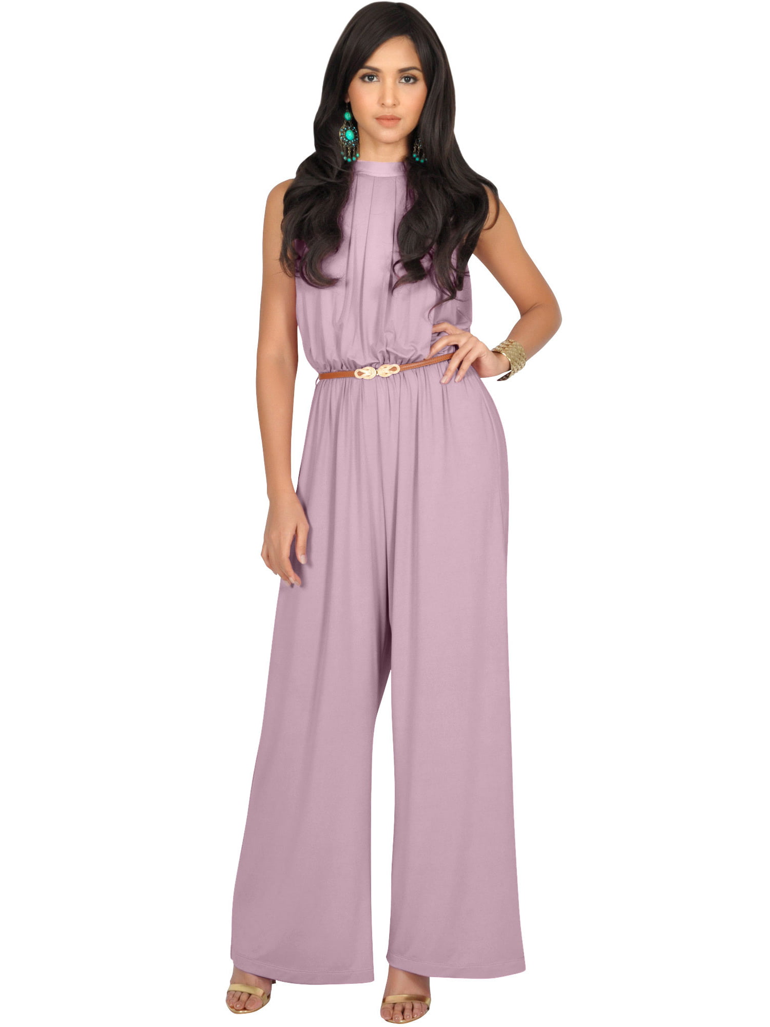 KOH KOH Long Pants Jumpsuit Formal One Piece Cocktail Evening Fall