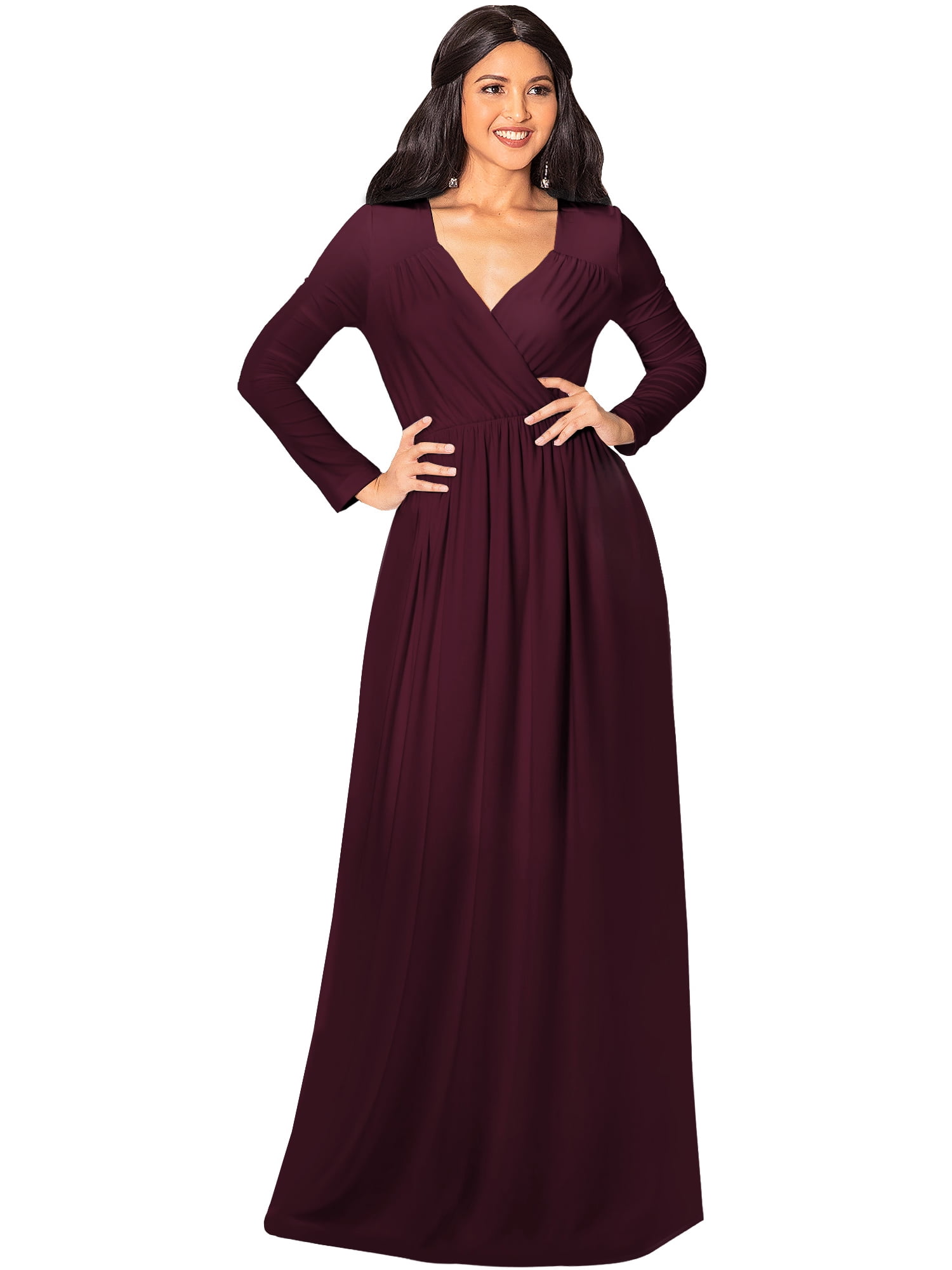 green emerald velvet dress Wine Red Long Prom Dress with Notched Neckline Wine / 4